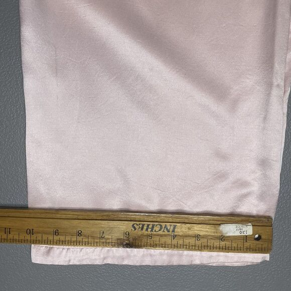 PJ Harlow Jolie Satin Lounge Pants Wide Leg Drawstring Size XS Lt Pink Blush - Picture 9 of 12